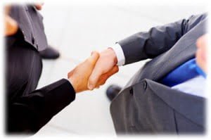 business hand shake